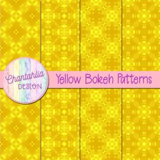 Free yellow bokeh patterns digital papers