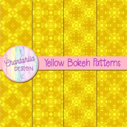 Free yellow bokeh patterns digital papers