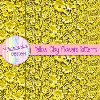Free yellow clay flowers patterns