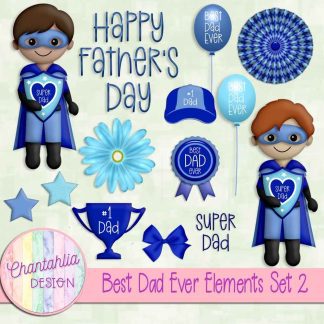 Free design elements in a Best Dad Ever theme