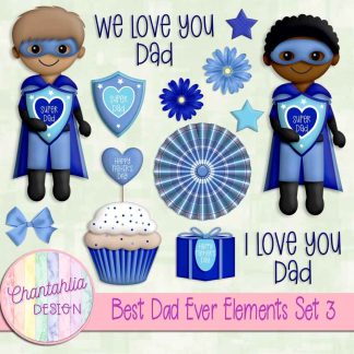 Free design elements in a Best Dad Ever theme
