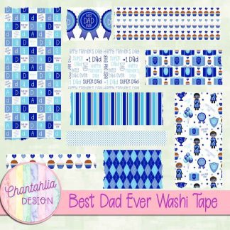 Free washi tape in a Best Dad Ever theme