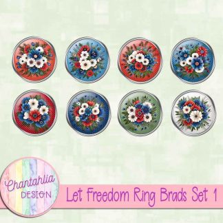 Free brads in a Let Freedom Ring theme