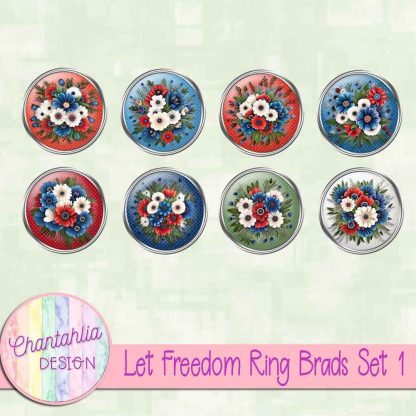 Free brads in a Let Freedom Ring theme