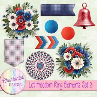Free design elements in a Let Freedom Ring theme