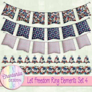Free design elements in a Let Freedom Ring theme