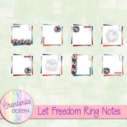 Free notes in a Let Freedom Ring theme