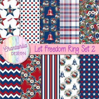Free digital papers in a Let Freedom Ring theme