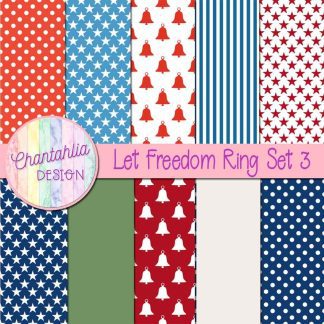 Free digital papers in a Let Freedom Ring theme