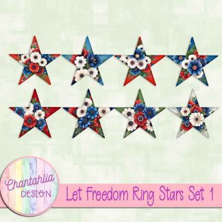 Free stars in a Let Freedom Ring theme