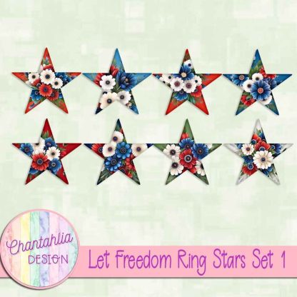 Free stars in a Let Freedom Ring theme