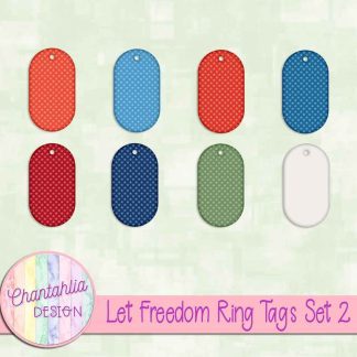 Free tags in a Let Freedom Ring theme