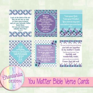 Free Bible verse cards in a You Matter theme