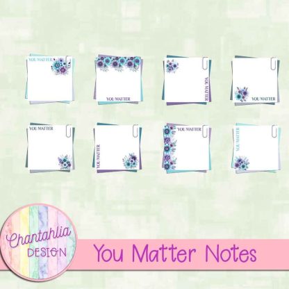 Free notes in a You Matter theme