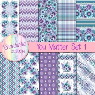 Free digital papers in a You Matter theme