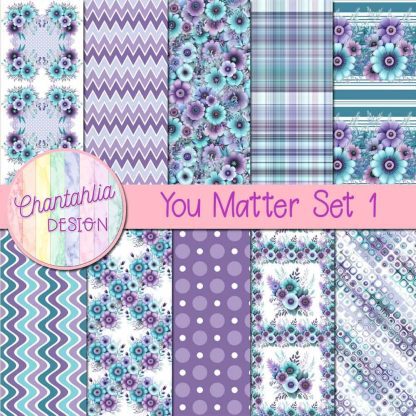 Free digital papers in a You Matter theme