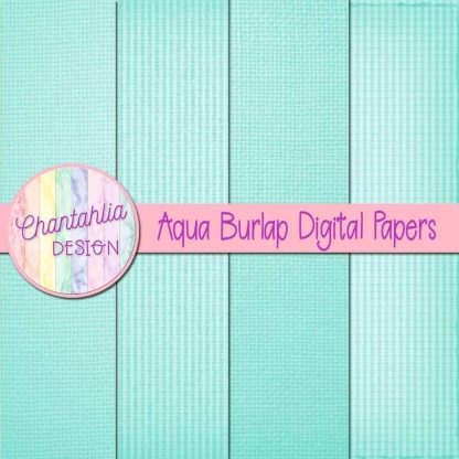 Free aqua burlap digital papers