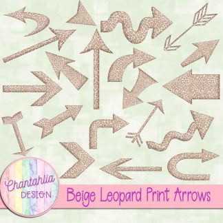 Free beige leopard print arrows
