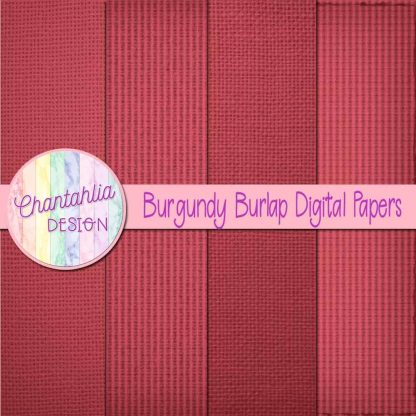 Free burgundy burlap digital papers