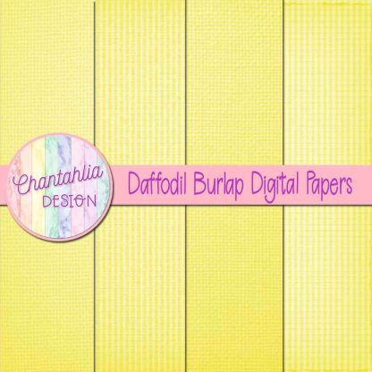 Free daffodil burlap digital papers