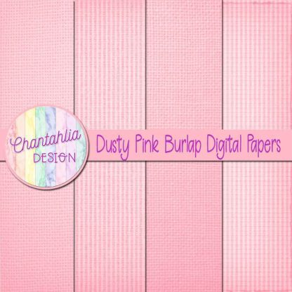 Free dusty pink burlap digital papers