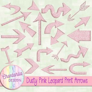 Free dusty pink leopard print arrows