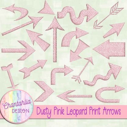 Free dusty pink leopard print arrows