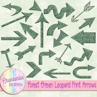Free forest green leopard print arrows