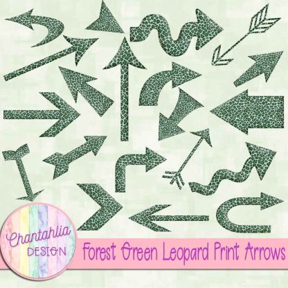 Free forest green leopard print arrows