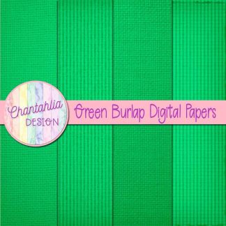 Free green burlap digital papers