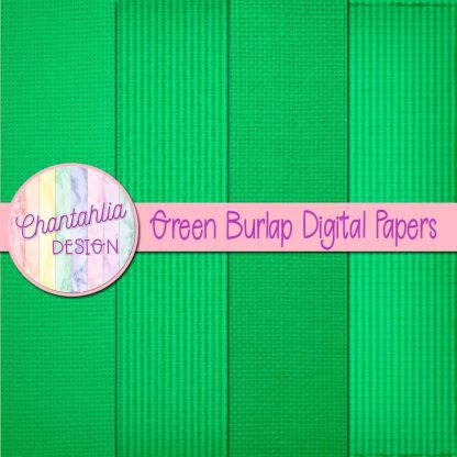 Free green burlap digital papers