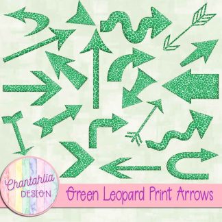 Free green leopard print arrows