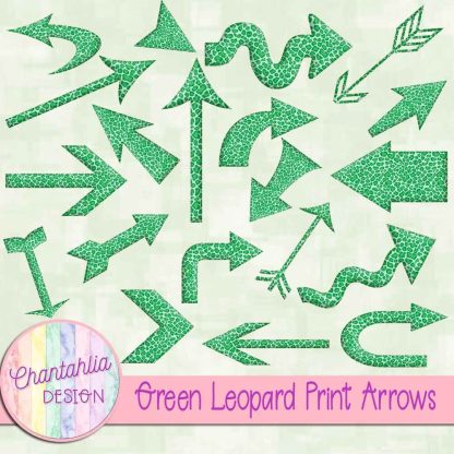 Free green leopard print arrows
