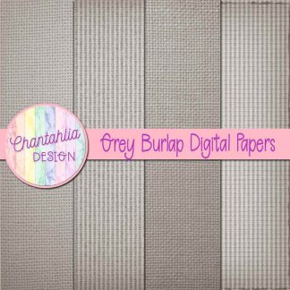 Free grey burlap digital papers