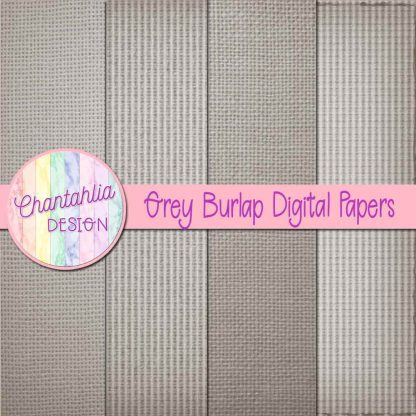 Free grey burlap digital papers