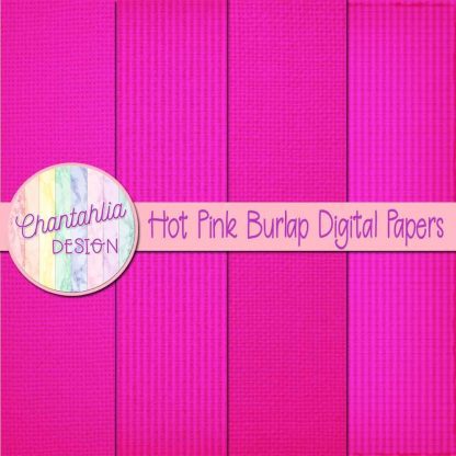 Free hot pink burlap digital papers