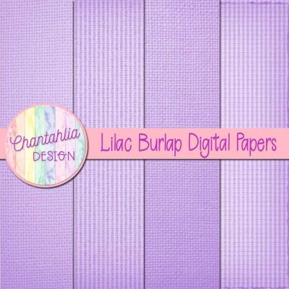Free lilac burlap digital papers