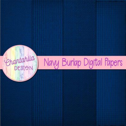 Free navy burlap digital papers