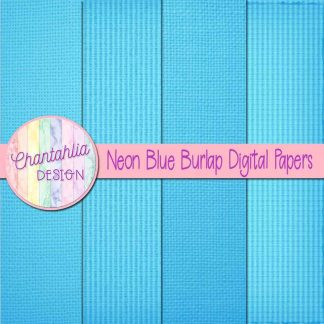 Free neon blue burlap digital papers