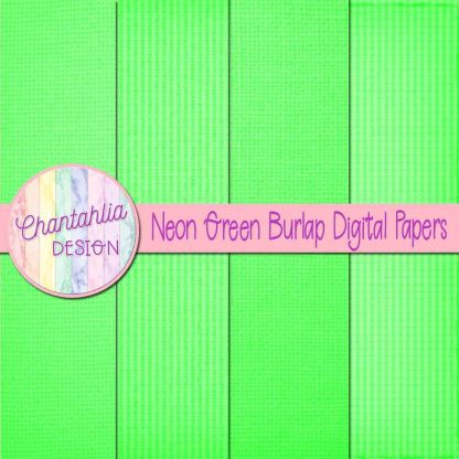 Free neon green burlap digital papers