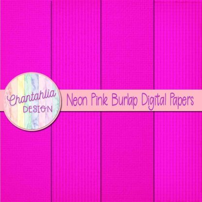 Free neon pink burlap digital papers
