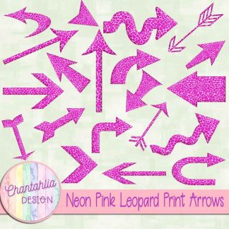 Free neon pink leopard print arrows