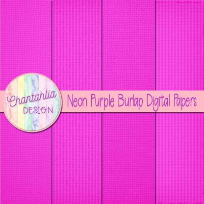 Free neon purple burlap digital papers