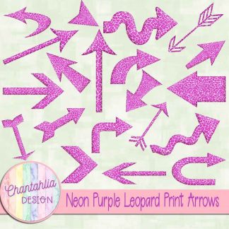 Free neon purple leopard print arrows