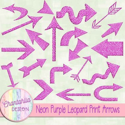 Free neon purple leopard print arrows