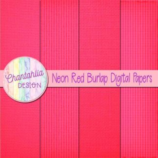 Free neon red burlap digital papers