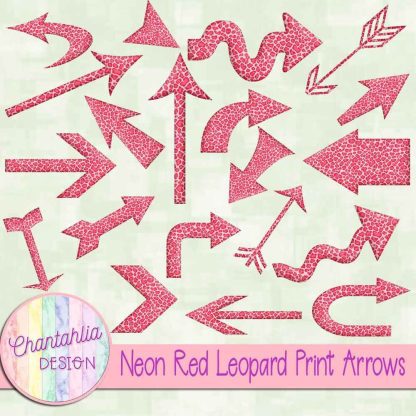 Free neon red leopard print arrows