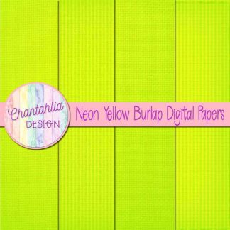 Free neon yellow burlap digital papers