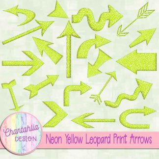 Free neon yellow leopard print arrows