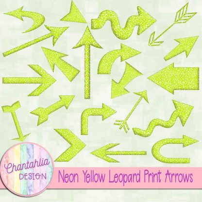 Free neon yellow leopard print arrows